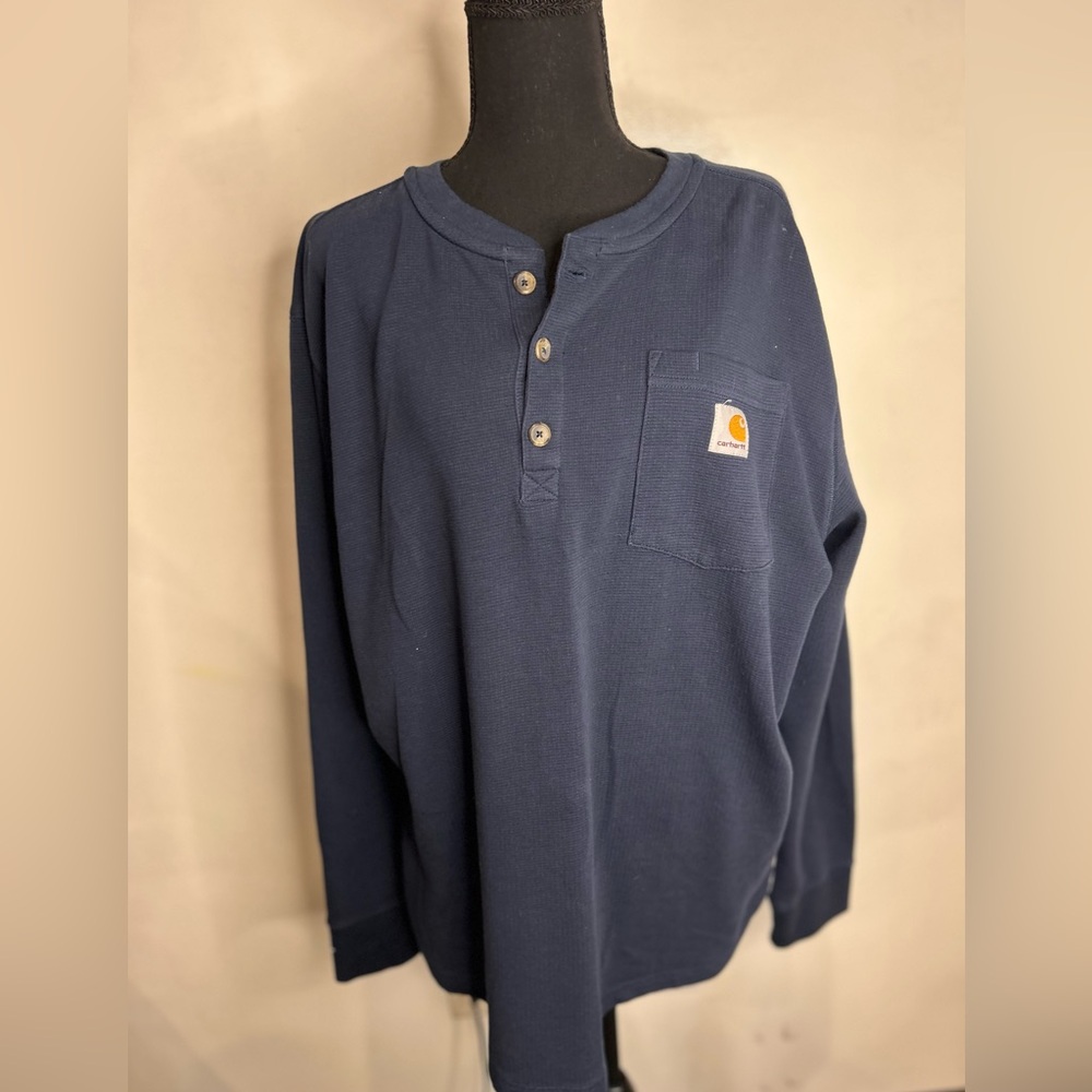 Carhartt Navy Blue Henley Shirt